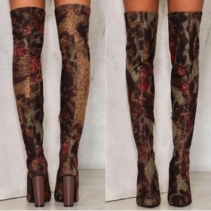 Nasty Gal Vegan Suede Over the Knee Thigh Hi Boots